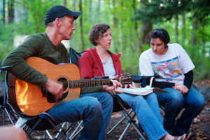 Image of 3 people at Northlake Camping