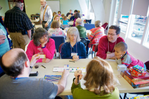 Image of Games Night at Northlake with images of adults and children playing games
