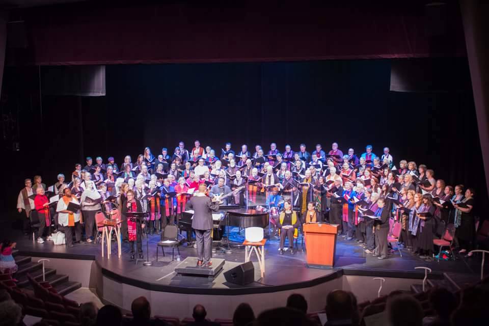 Northlake choir at interfaith performance